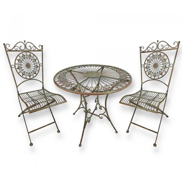 Gartenmöbel Set Valencia – Vintage Metallmöbel für Balkon & Garten